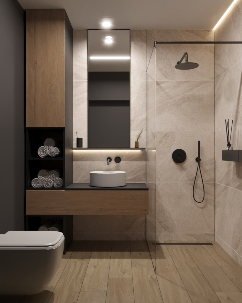projekt łazienki apartament w Warszawie